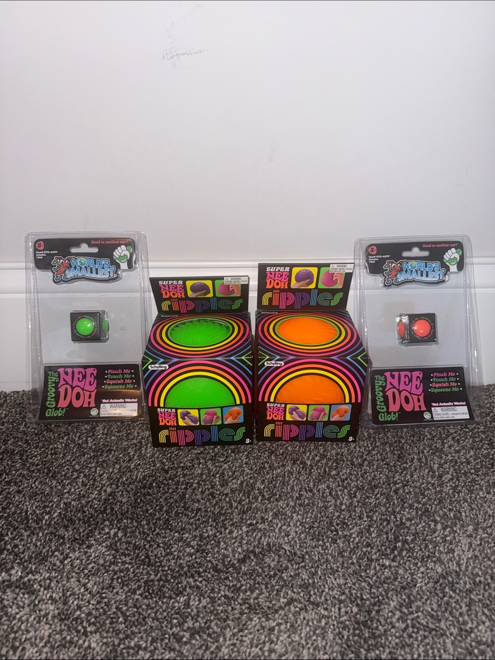 Needoh Lot as pictured! (2) super ripple, (2) worlds smallest Needoh